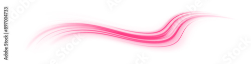 Sport car is made of polygons, lines and connected dots. Racing cars dynamic flash effects city road with long exposure night ligh. Vector PNG glitter light fire flare trace.	