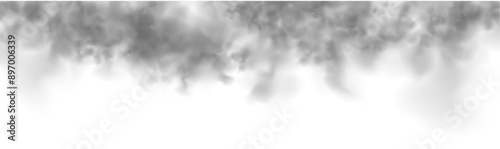 Special effect of steam, smoke, fog, clouds. Abstract gas on transparent background, vapor machine steam or explosion dust, dry ice effect, condensation, fume. Vector PNG illustration.	