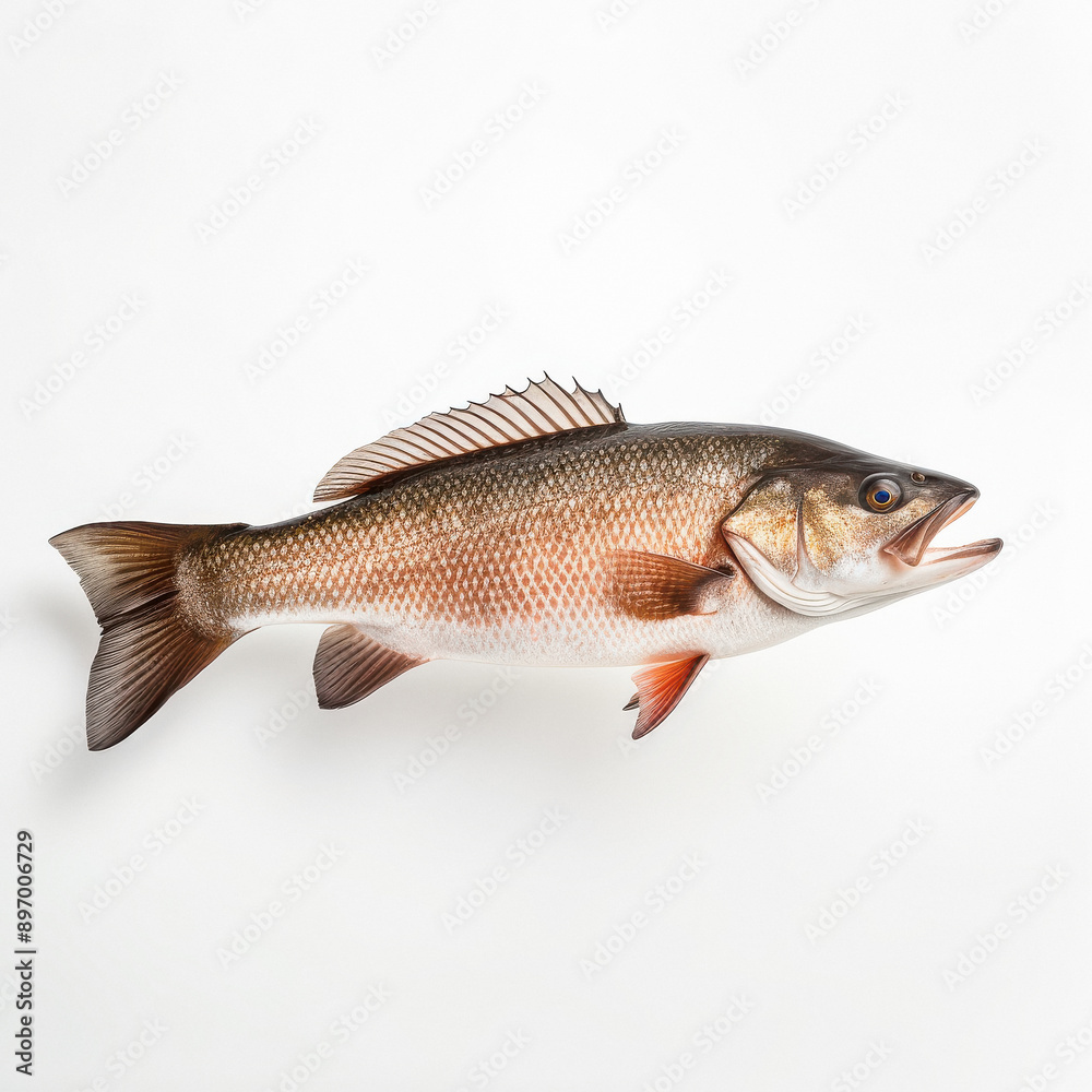 Fototapeta premium a bass fish on a white background