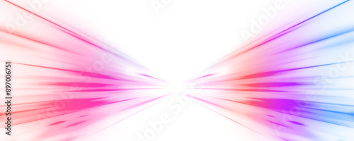 Speed connection vector background. Vector png swirl trail effect.  Image of speed motion on the road. Abstract background png in blue and purple neon glow colors.	