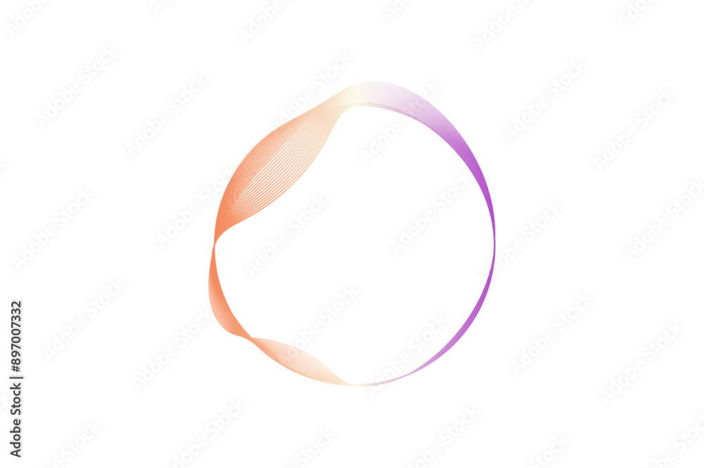A circular frame composed of colorful, wavy lines. The empty space inside is perfect for your text. A circular frame composed of colorful, wavy lines. The empty space inside is perfect for your text.
