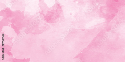 abstract Bright colorful pink background with watercolor. colorful watercolor background. light and soft pink Watercolor background texture, polished and empty smooth Watercolor background texture.
