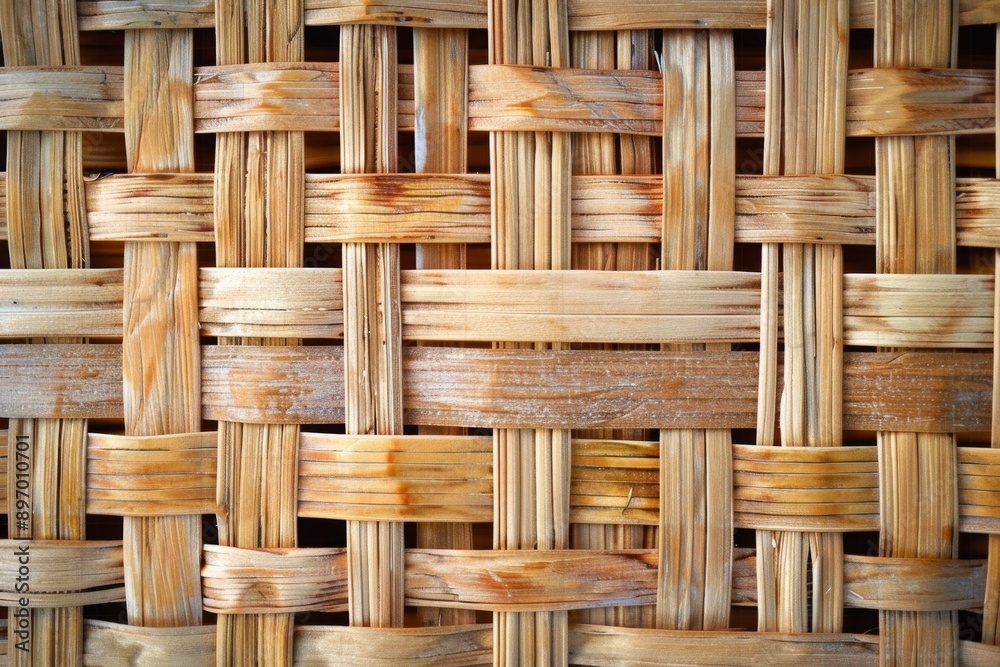 Woven Bamboo Intertwines with Rustic Charm. Concept. Woven Bamboo Intertwines with Rustic Charm. Concept.