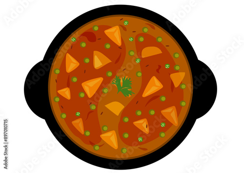 Indian Aloo matar sabji, indian vegetable curry, veg curry, aalu matar, green peas potato curry, aloo matar gravy, aloo matar masala, indian cuisine, indian meal, sabzi, indian aloo matar gravy