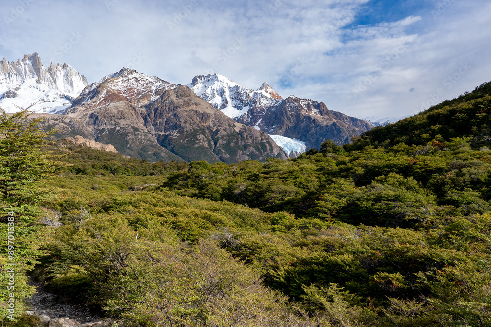 Autumn colors at the foot of Mount Fitz Roy, Patagonia, Argentina Autumn colors at the foot of Mount Fitz Roy, Patagonia, Argentina
