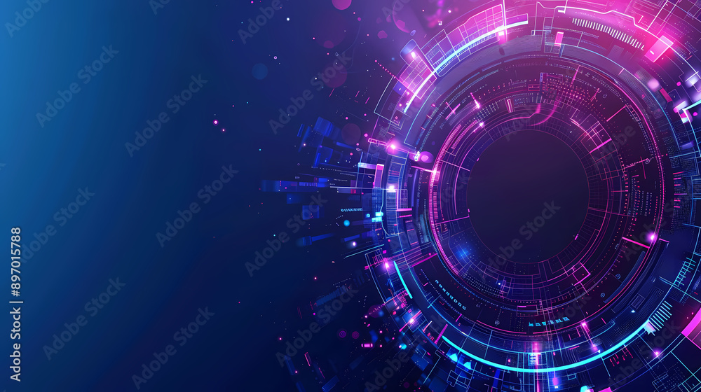 Blue technology element background, suitable for digital transformation display Blue technology element background, suitable for digital transformation display