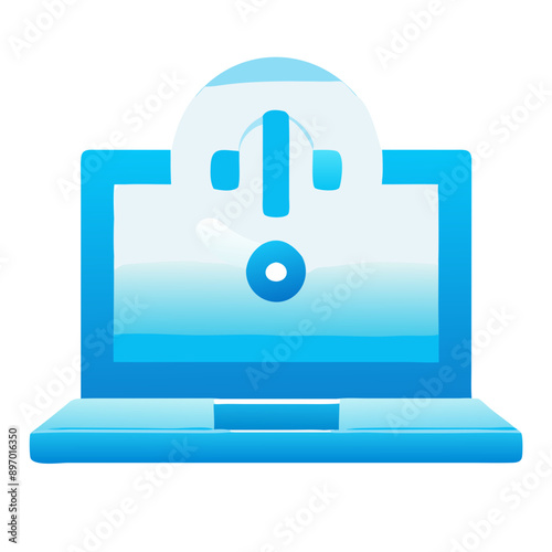 Web Icon Featuring Secure Connection and Data Transmission