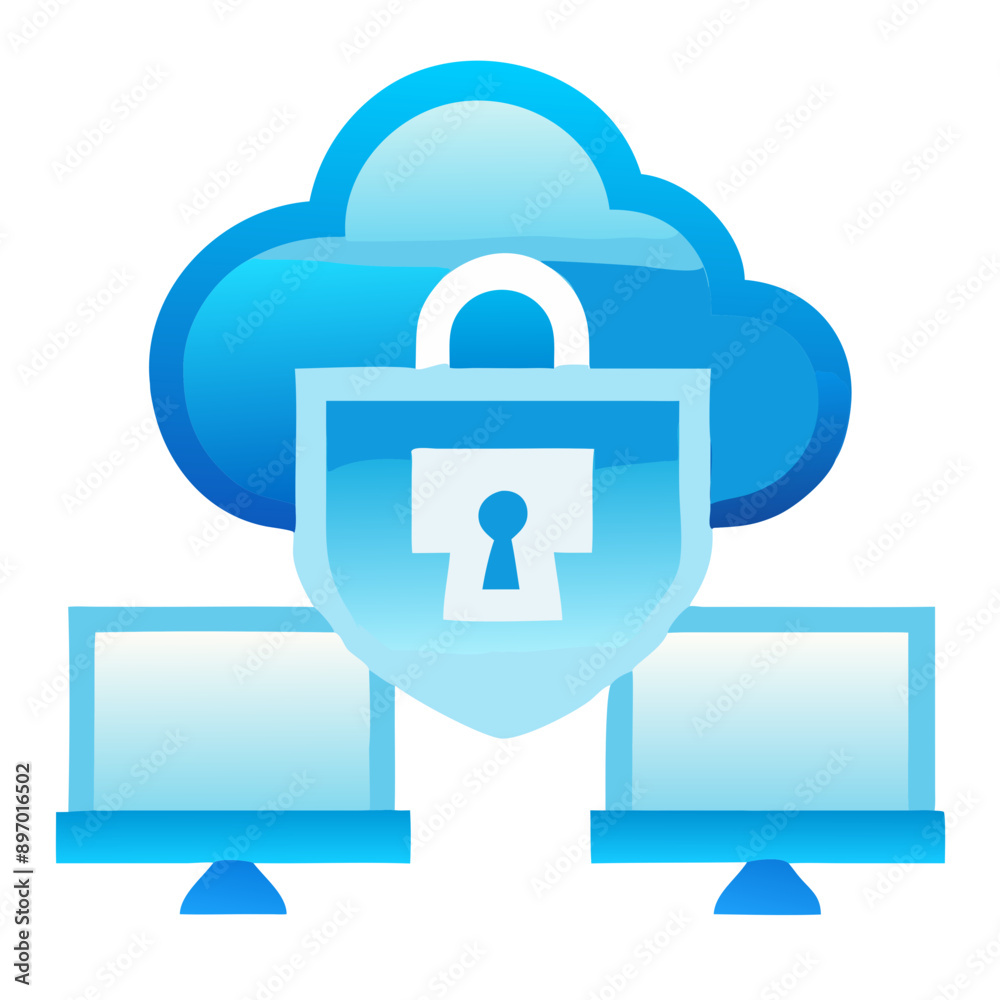 Cloud Security Lock Icon Representing Secure Cloud Computing and Data Protection Cloud Security Lock Icon Representing Secure Cloud Computing and Data Protection