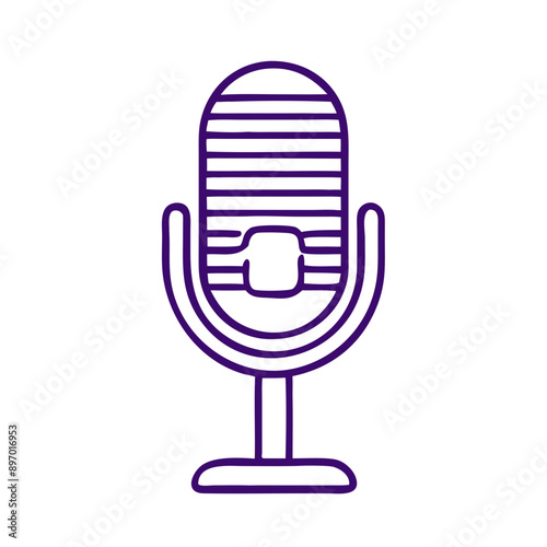 Microphone icon representing podcasting, audio recording, and voice communication