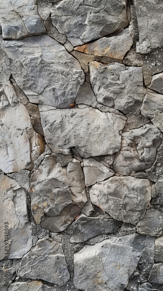 Fototapeta premium Rough Stone Wall Texture: A Rugged Concept