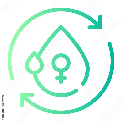 menstrual cycle gradient icon