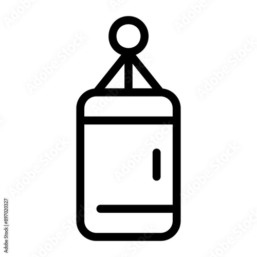 punching bag line icon