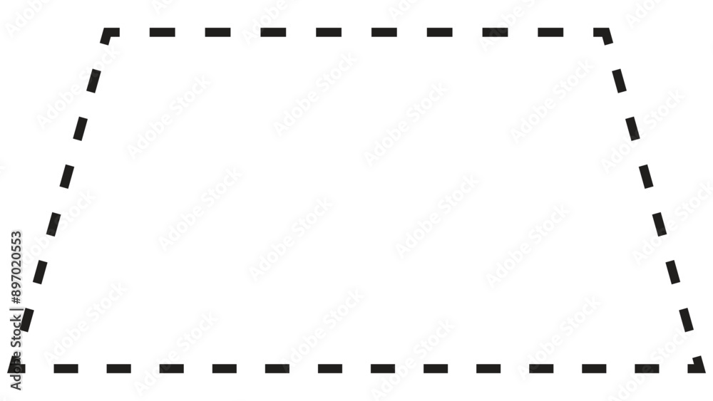 trapezoid shape, trapezium frame, label, layout, infographic, dotted line shape of trapezoid trapezoid shape, trapezium frame, label, layout, infographic, dotted line shape of trapezoid