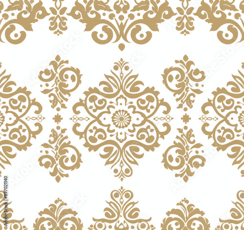 Wallpaper Mural A seamless pattern of abstract on a white background Torontodigital.ca