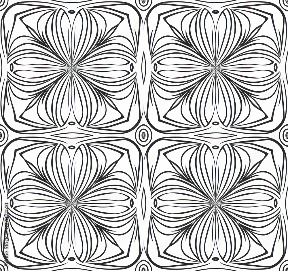 A seamless pattern of abstract on a white background A seamless pattern of abstract on a white background