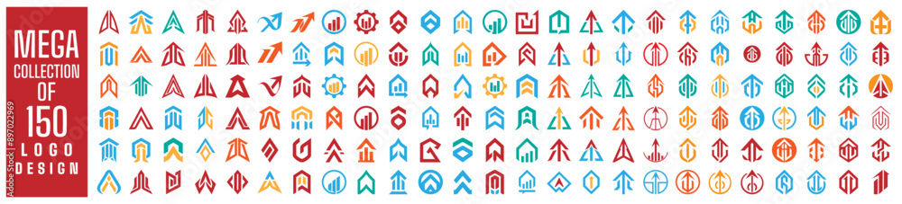 Mega collection of 150 Arrow Finance Logo design vector illustration. Used for company identity Mega collection of 150 Arrow Finance Logo design vector illustration. Used for company identity