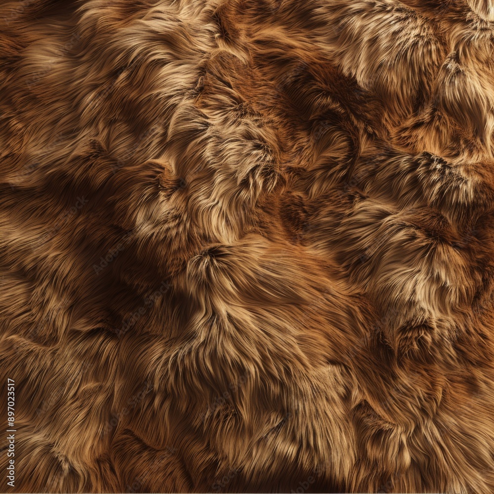 Naklejka premium Warm Brown Fur Texture: A Study in Softness