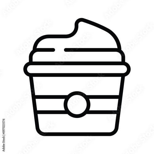 A pack of fresh cream in modern style, premium vector