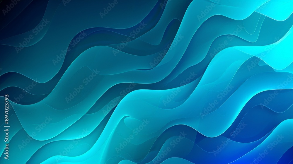 Abstract background forming wavy shapes with light effects, ideal for tech related designs