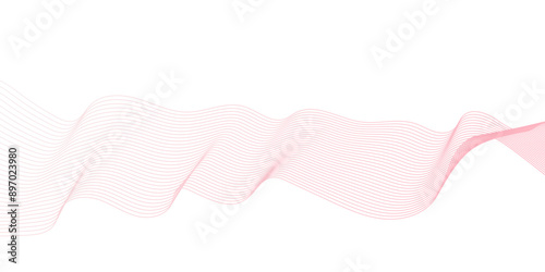 Abstract blend wave lines and technology background. Abstract white background with smooth  flowing lines. Dynamic waves vector gradient line soft  mesh blend.	
