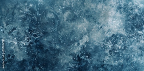 Blue Ice Texture with Cracks and Scratches Concept