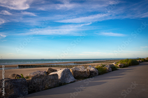 beautiful beach promenade in Sangatte