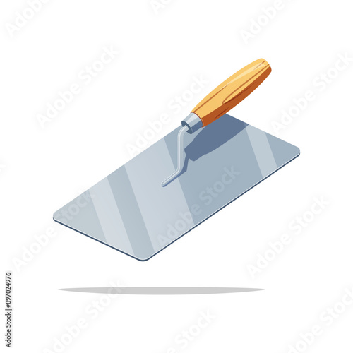 Plastering trowel vector isolated on white background.