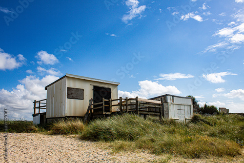 tiny house with blue sky