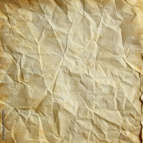 Crumpled Paper Texture: Background with Wrinkled Effect photo