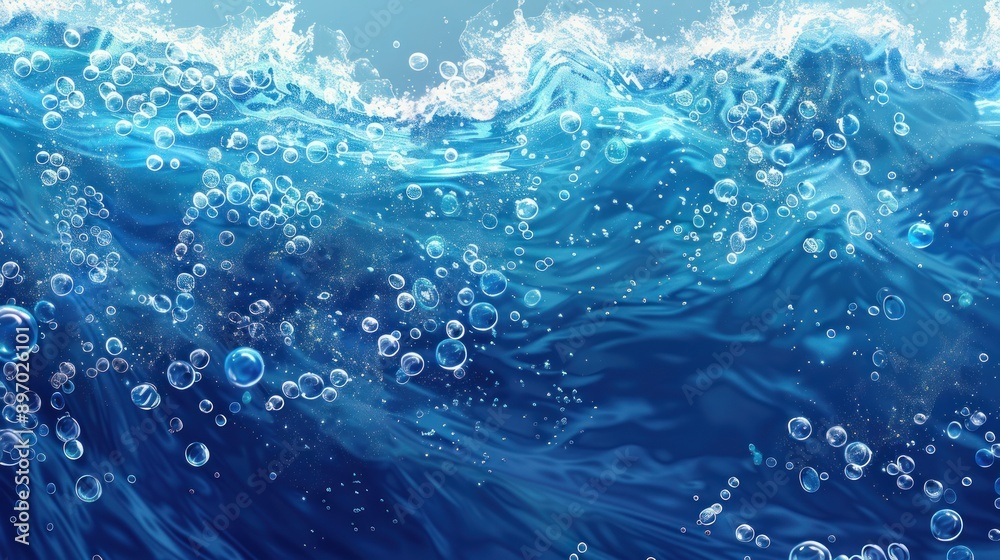 Abstract Underwater Scene with Bubbles Abstract Underwater Scene with Bubbles