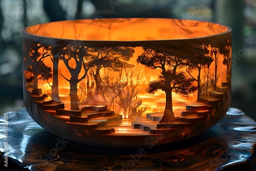 candle in the glass. Generative AI