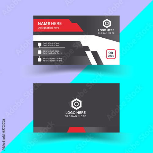 Modern business card - creative and clean business card template. Stylish elegant business card design. 
