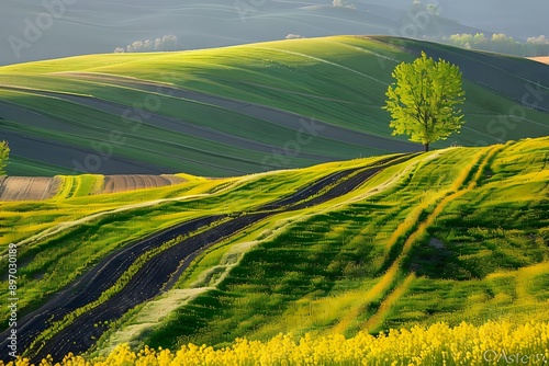 field of wheat. Generative AI