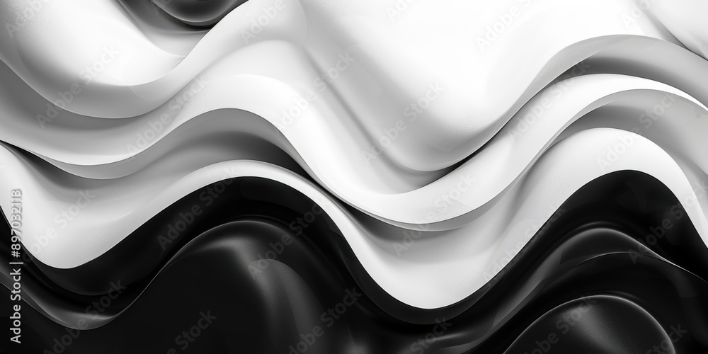 Black And White Waves. Abstract Background with Bright Colours for Artistic Design Black And White Waves. Abstract Background with Bright Colours for Artistic Design