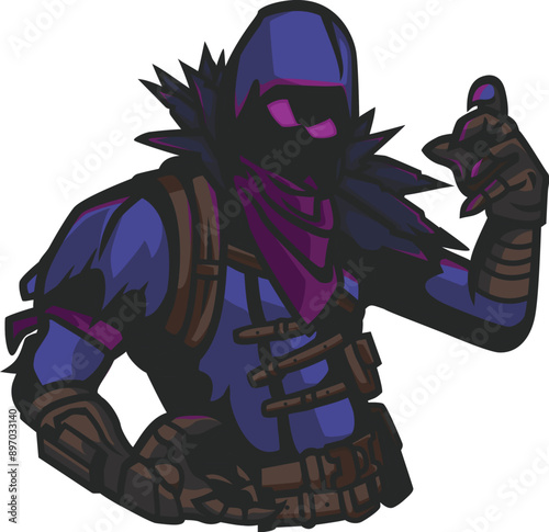 raven. game character in battle ground game