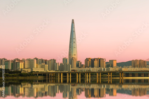 Sunset Seoul City South Korea