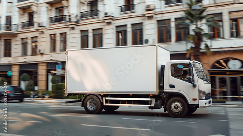 A Blank Canvas on Wheels Rolls Through the City Streets