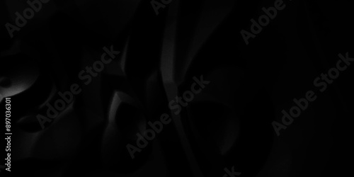 Abstract black crumpled paper background texture pattern overlay. wrinkled high resolution arts craft and Seamless black crumpled paper wrapper backdrop texture.	
