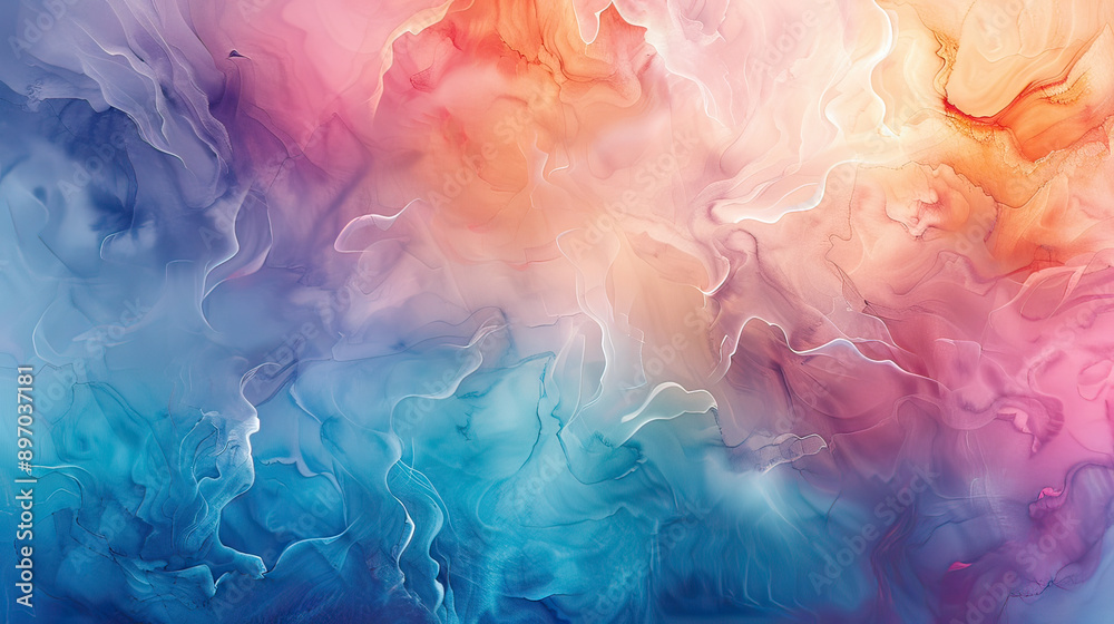 Watercolor Kinetic abstract background, AI generative Watercolor Kinetic abstract background, AI generative