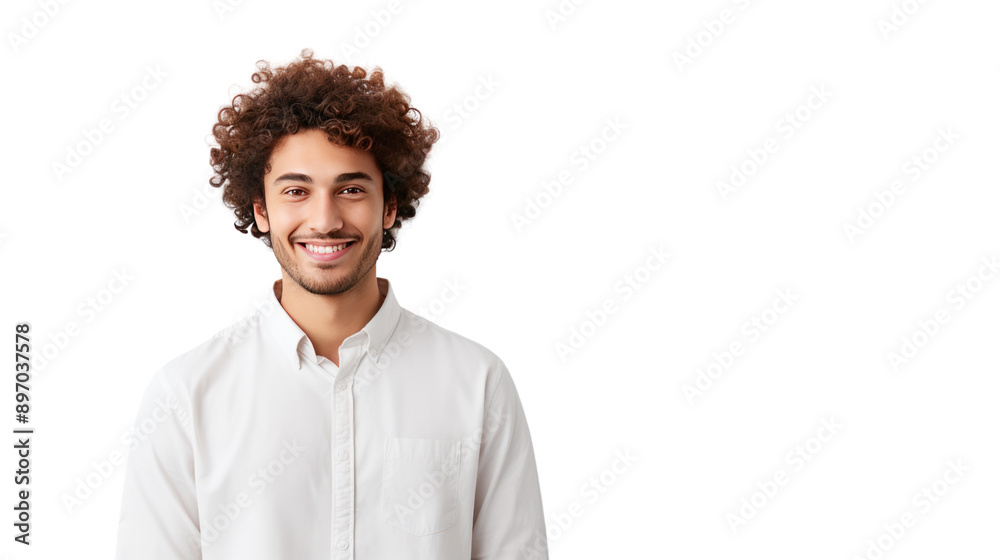 Happy young businessman or student isolated on white background Happy young businessman or student isolated on white background