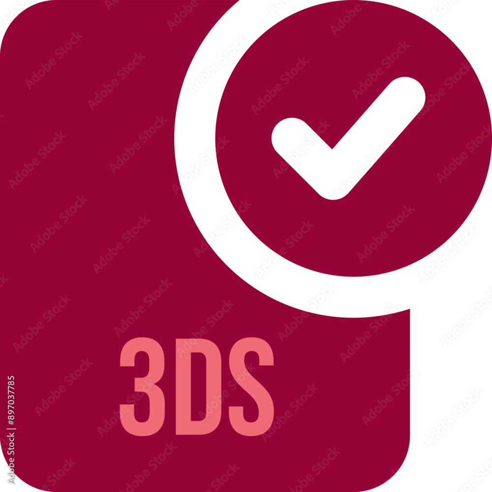 3DS ip file icon with black checked mark 3DS ip file icon with black checked mark