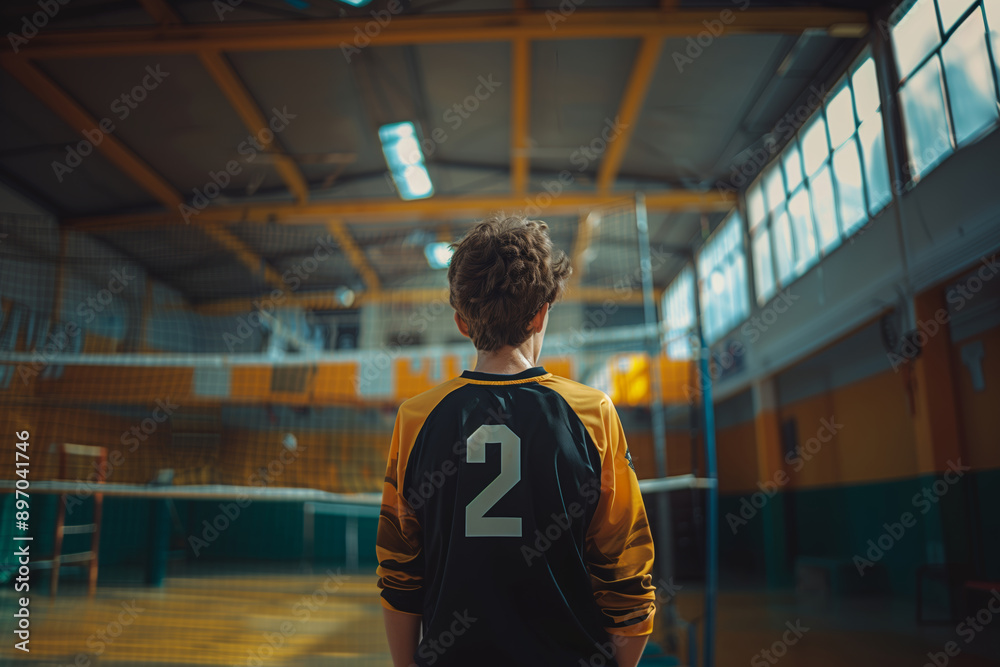 A Moment of Reflection on the Indoor Volleyball Court A Moment of Reflection on the Indoor Volleyball Court