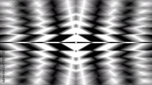 Abstract creative black and white geometric diamond shape pattern motion background. Video animation Ultra HD 4k footage.