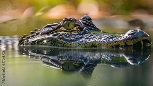 alligator in the water