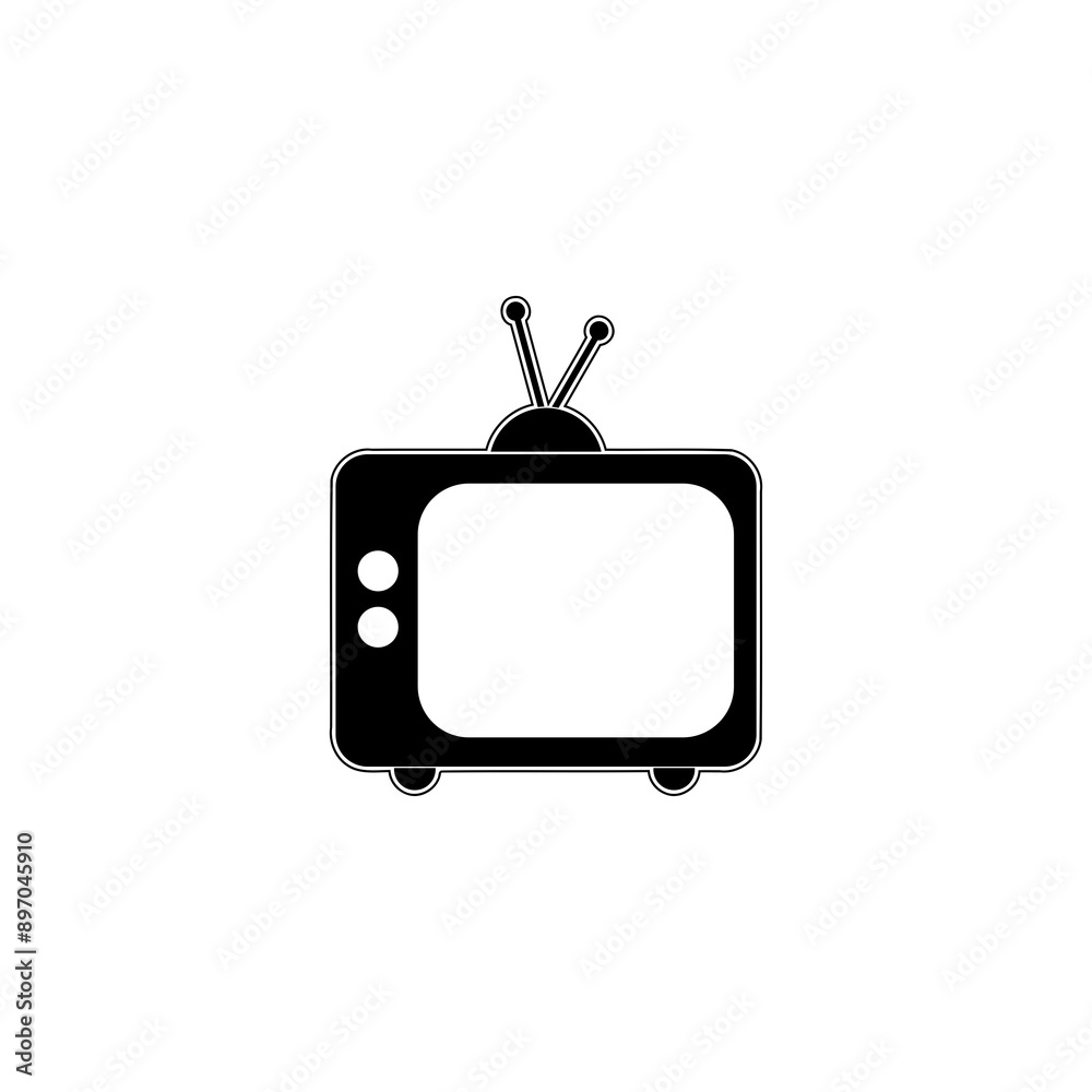 TV icon isolated on transparent background TV icon isolated on transparent background