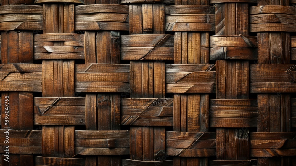 Woven Bamboo Mat Texture Woven Bamboo Mat Texture