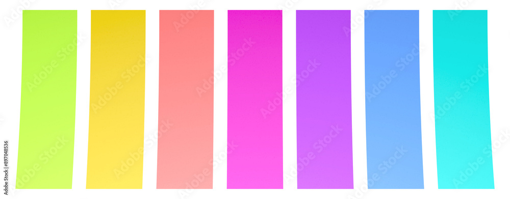 Fototapeta premium eine Reihe aus sieben bunten Klebestreifen