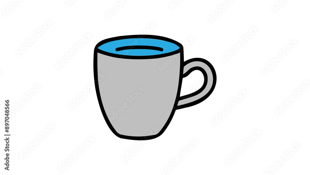 simple cup illustration in vector on white background simple cup illustration in vector on white background