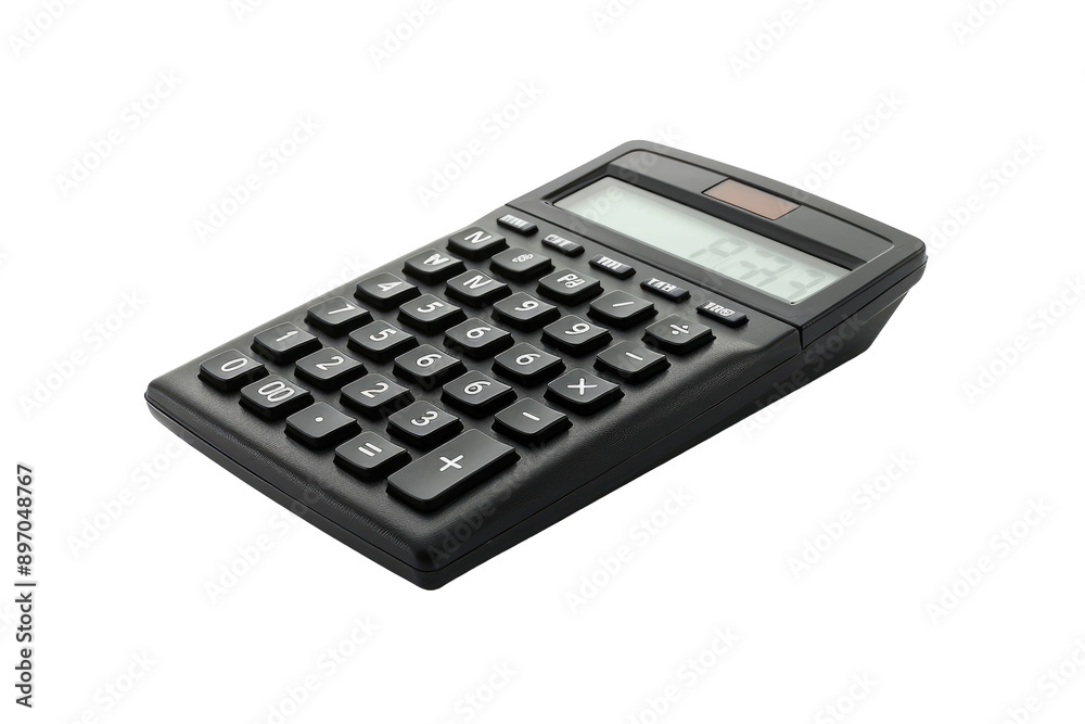 Sleek Digital Calculator Design, Isolated on White Background Sleek Digital Calculator Design, Isolated on White Background