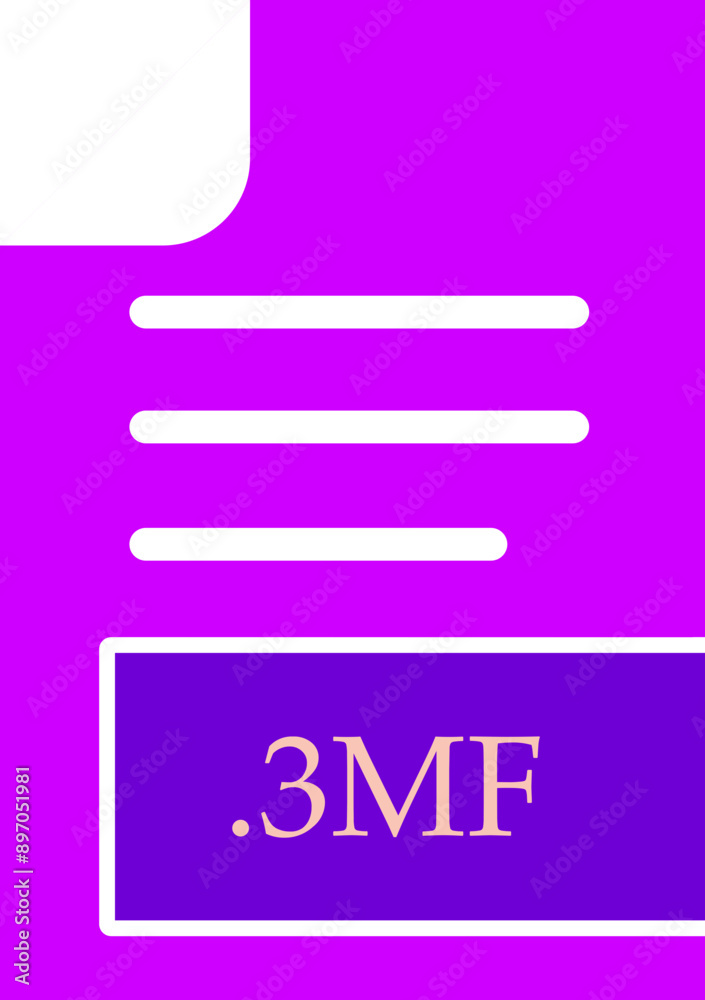 3MF File format icon fill inside 3MF File format icon fill inside